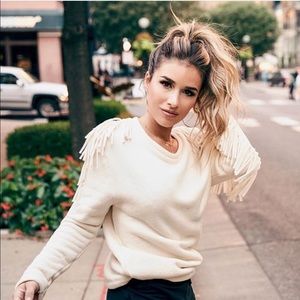 NWT. Kittenish fringe sweatshirt. Size L